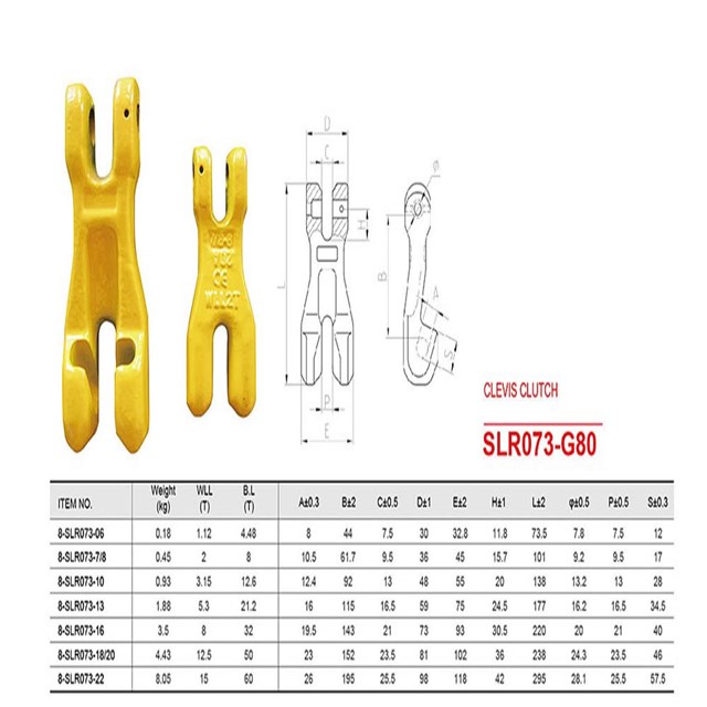 SLR073-G80 Type Clevis Clutch