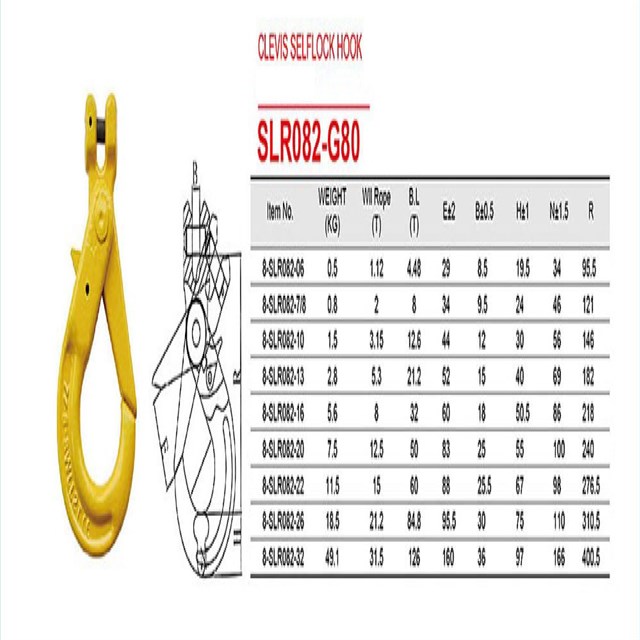 Clevis Self Lock Hook Rigging Hardware GS / CE Approved