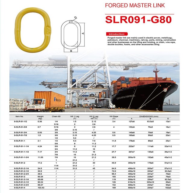 European Type G80 Multi Welded Master Link Assembly