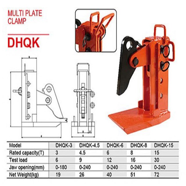 DHQK Stack-up Steel Plate Lifting Clamp Light Weight