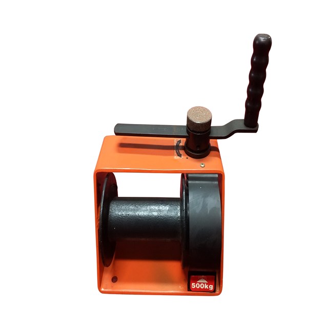 HWV 9500lbs Small Wire Rope Hand Winch 4 Layers Drive Ratio 26:1