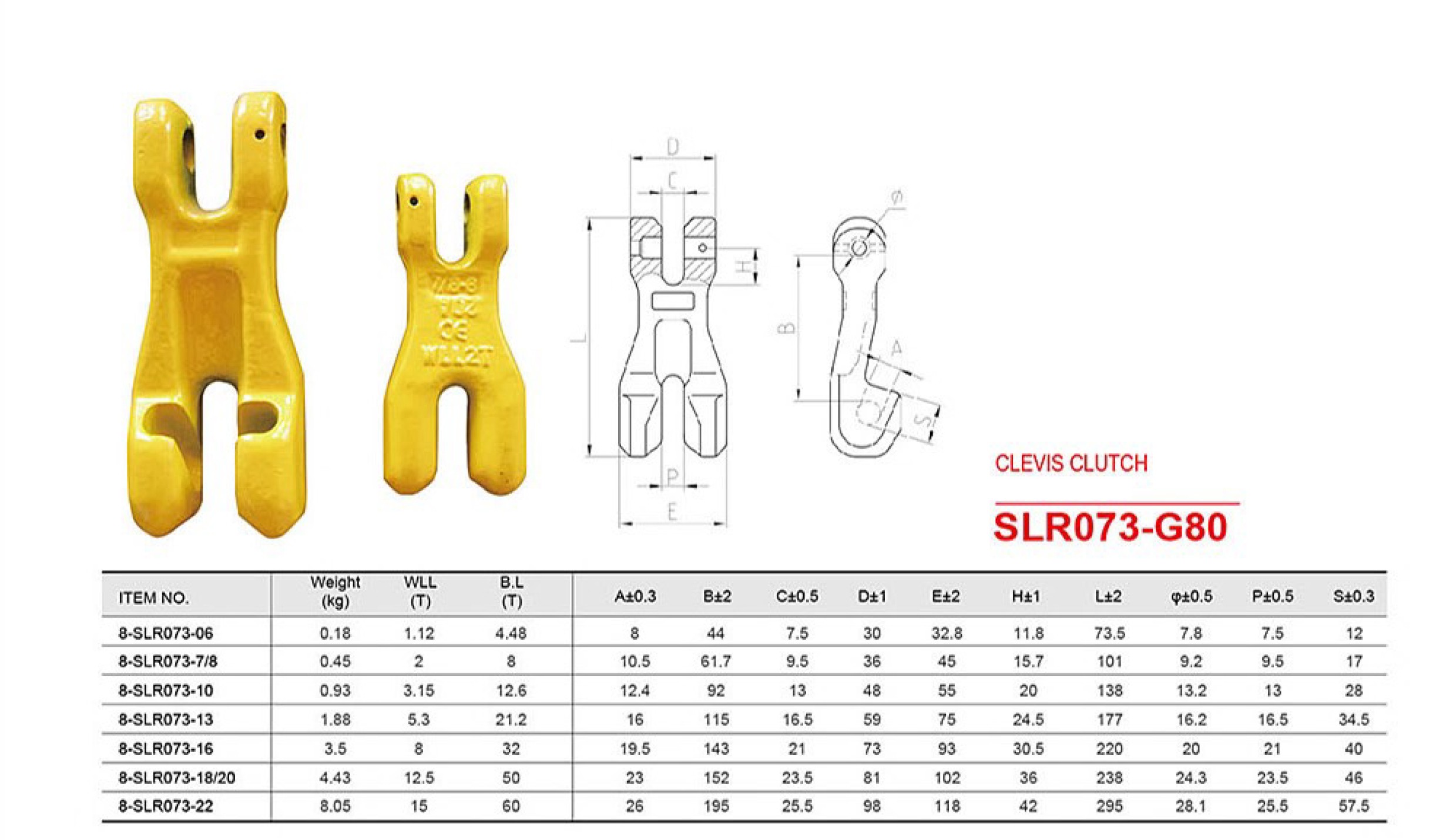 SLR073-G80 Type Clevis Clutch