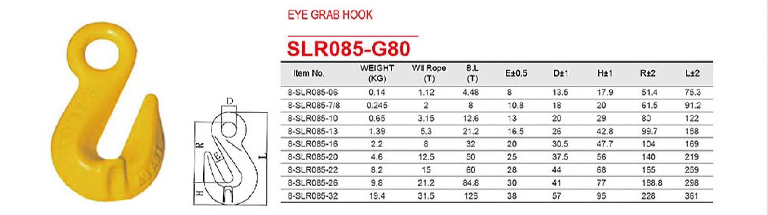 Industrial Metal Eye Grab Hook/ Lifting Chain Hooks