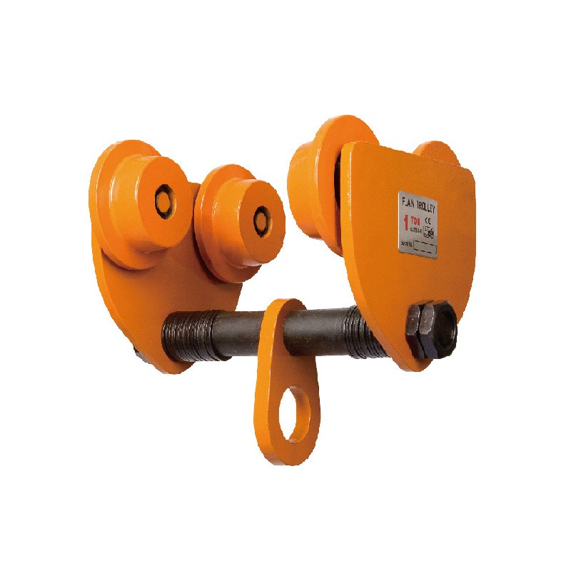 GCT610 Orange Chain Hoist Trolley , 10 Ton Manual Hoist Trolley