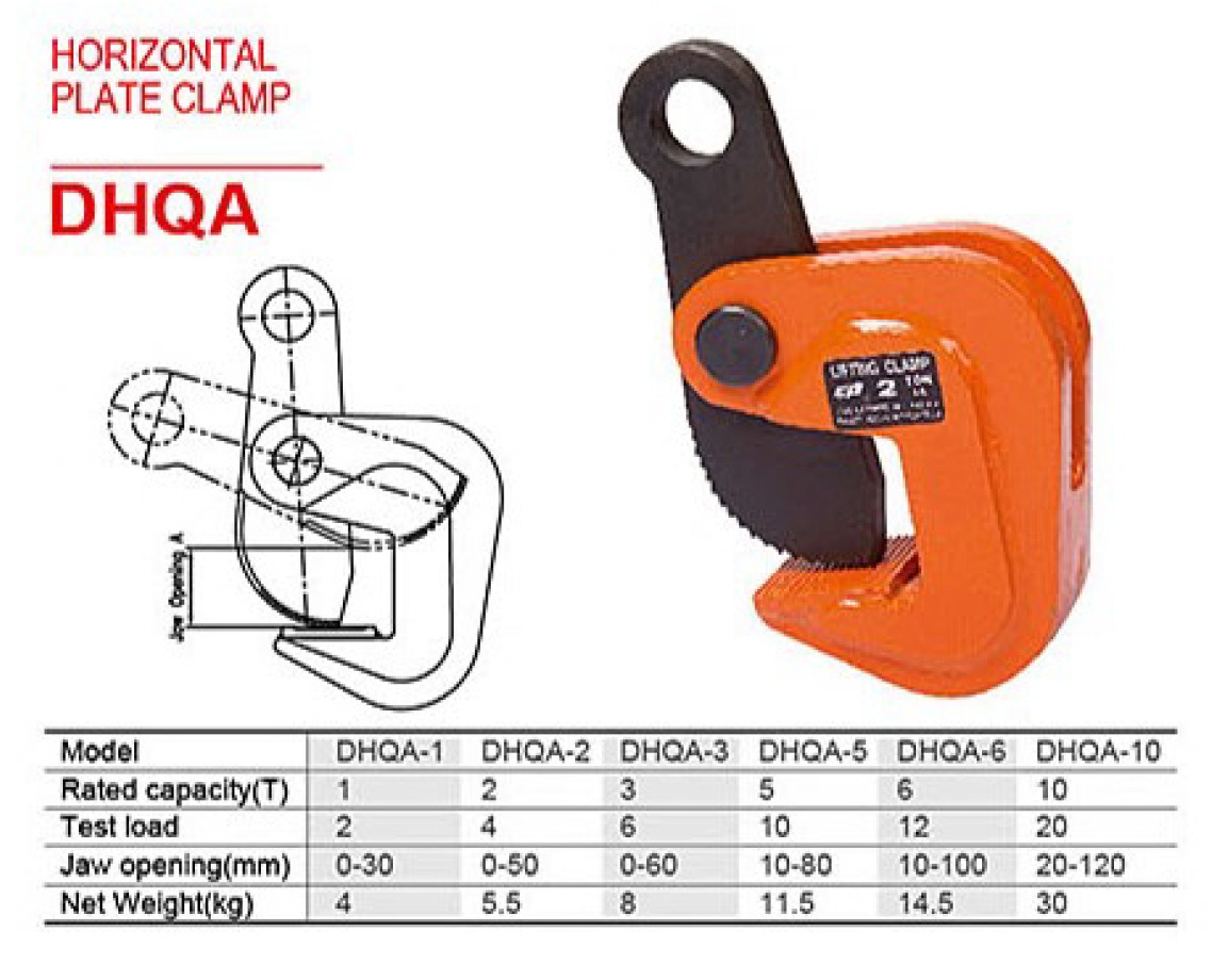 1T - 10T Steel Plate Lifting Clamps With Forged Head-