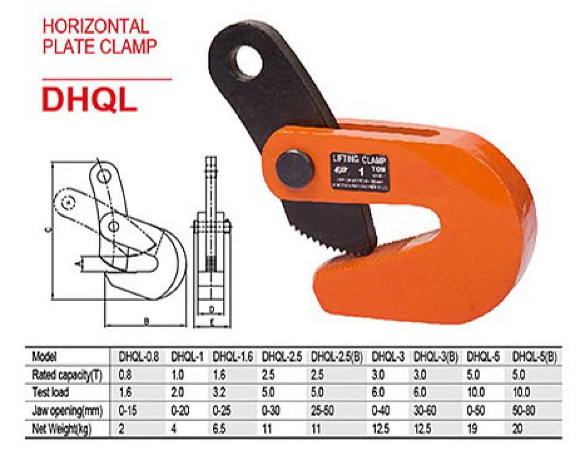 Seagull 5 Ton Lifting Clamp / Girder Clamp Jaw Opening 0 - 50mm